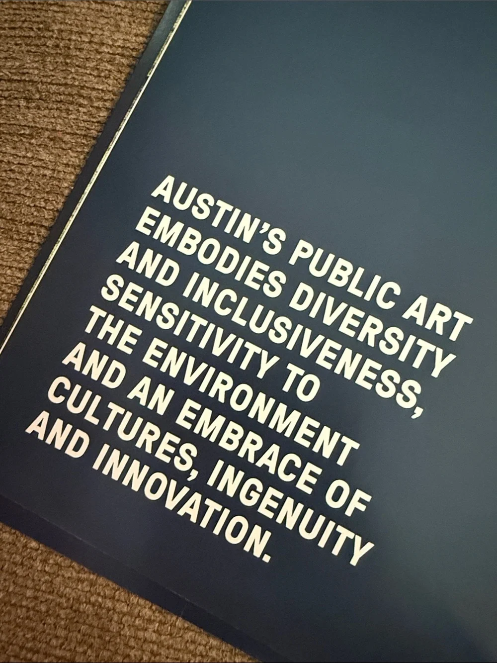 Austin Art in Public Places, Art Table Top Book - Downtown Austin Cover